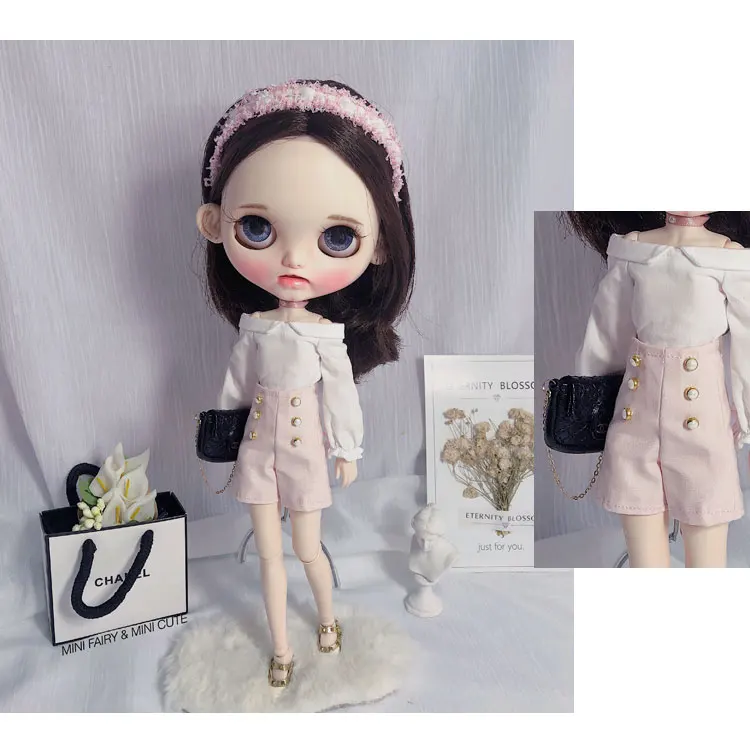 2019 new 2pcs/set 1/6 fashion blyth doll clothes Accessories T-shirt + white shorts for azone licca blyth doll accessories
2019 new 2pcs/set 1/6 fashion blyth doll clothes Accessories T-shirt + white shorts for azone licca blyth doll accessories
