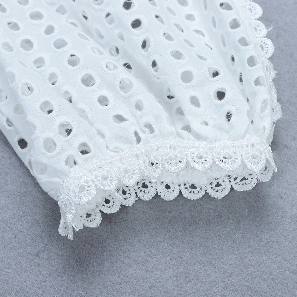 High quality women's sexy white midi mermaid dress 2019 elegant short-sleeved round hole openwork dress evening Party dress
High quality women's sexy white midi mermaid dress 2019 elegant short-sleeved round hole openwork dress evening Party dress