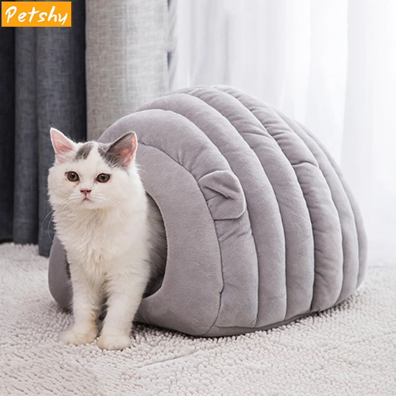 Petshy зимний теплый дом для кошек Конура пещера собак Лежанка домашних животных
