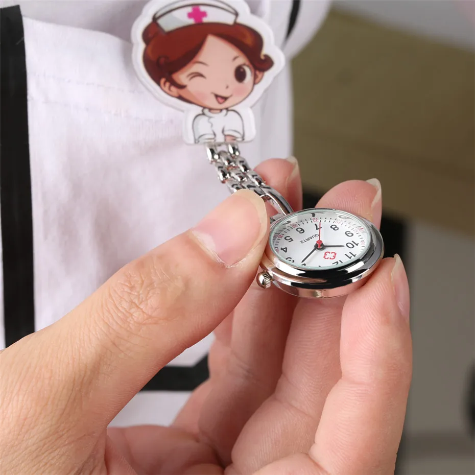 Lovely Cartoon Clip Pendant Pocket Watch for Nurse Doctor Clock Gifts Medical Men Women New Arrival 2019 |