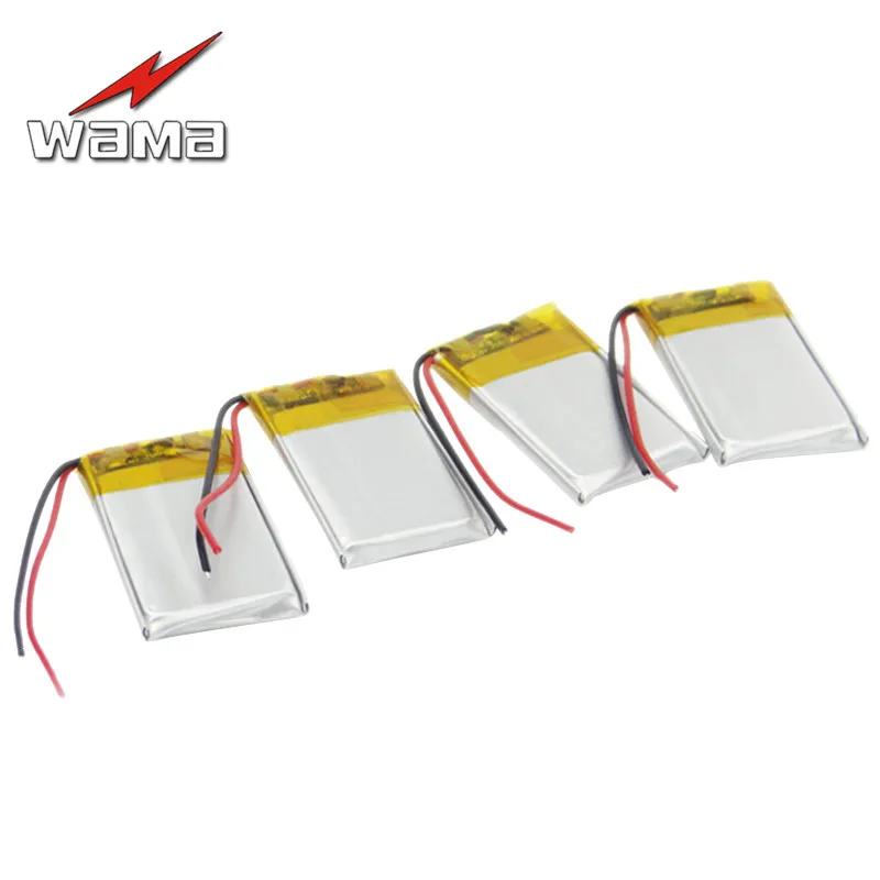 4pcs/lot Wama 402035 240mAh Li-Polymer Over-Charging Protected 042035 3.7V Rechargeable Batteries for Bluetooth Speakers MP4 MP3
4pcs/lot Wama 402035 240mAh Li-Polymer Over-Charging Protected 042035 3.7V Rechargeable Batteries for Bluetooth Speakers MP4 MP3