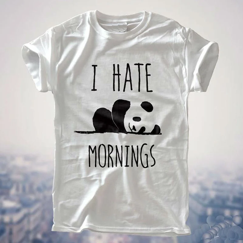 Женская футболка с принтом панды I HATE Morning, модная футболка в стиле Харадзюку для девочек, Женские Смешные хипстерские Топы в стиле панк и Гот...
Женская футболка с принтом панды I HATE Morning, модная футболка в стиле Харадзюку для девочек, Женские Смешные хипстерские Топы в стиле панк и Гот...