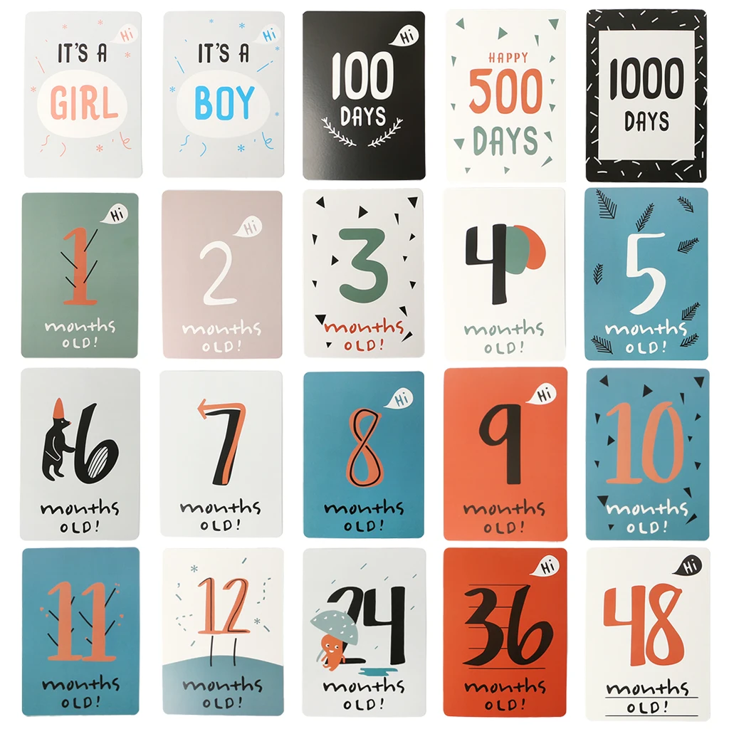 20Pcs/Set Month Photo Card Baby Monthly Newborn Photos Funny Cartoon Decoration Creative Commemorative Memorial Milestone
20Pcs/Set Month Photo Card Baby Monthly Newborn Photos Funny Cartoon Decoration Creative Commemorative Memorial Milestone
