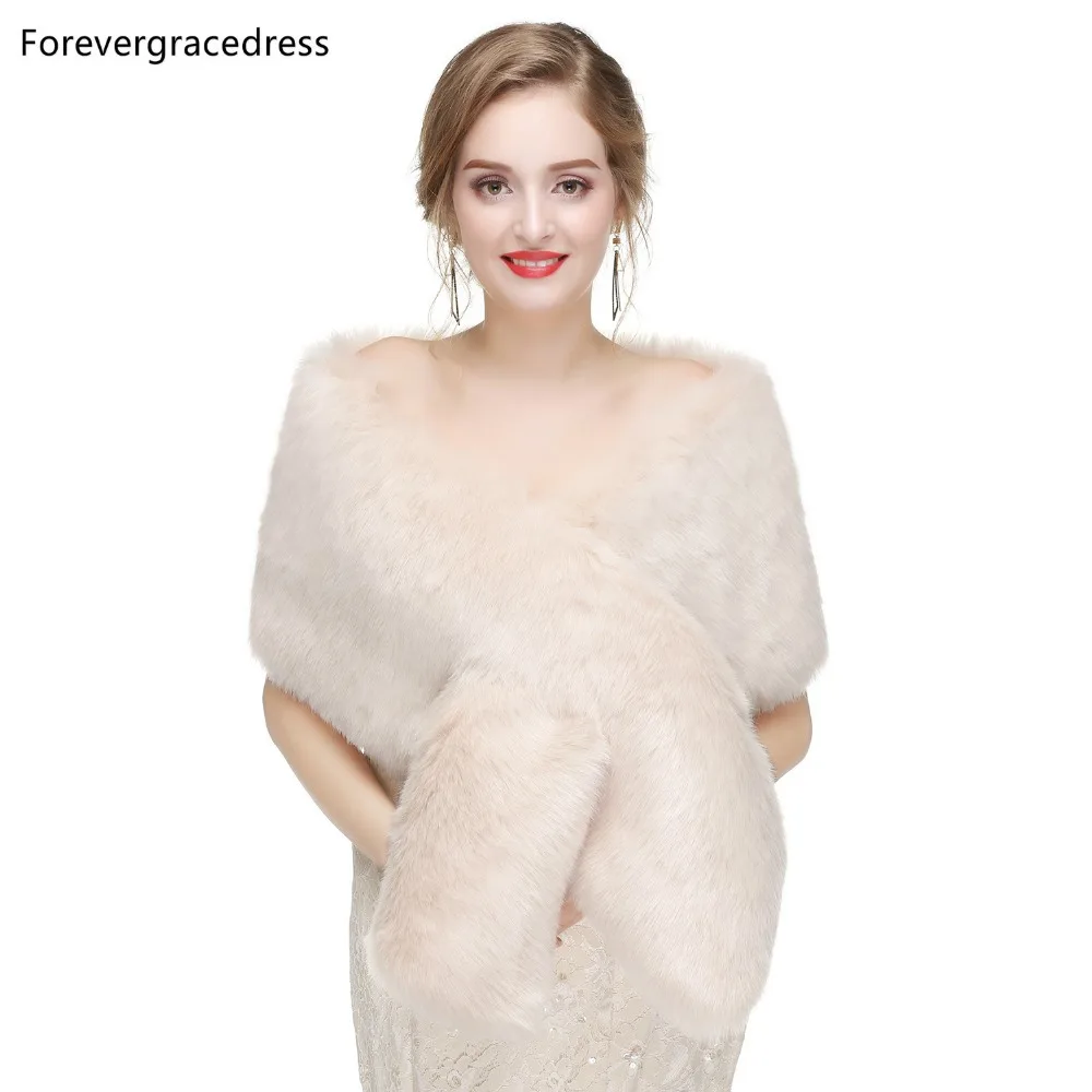 Женское свадебное пальто Forevergracedress элегантное мягкое болеро из искусственного