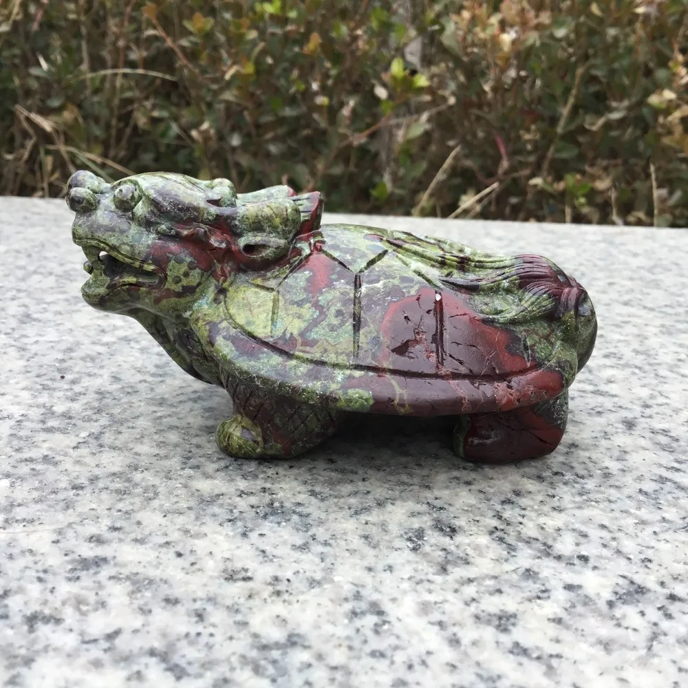 Natural Dragon Blood Stone tortoise carvings artifical stone crystal Dragon turtle Figurine
Natural Dragon Blood Stone tortoise carvings artifical stone crystal Dragon turtle Figurine