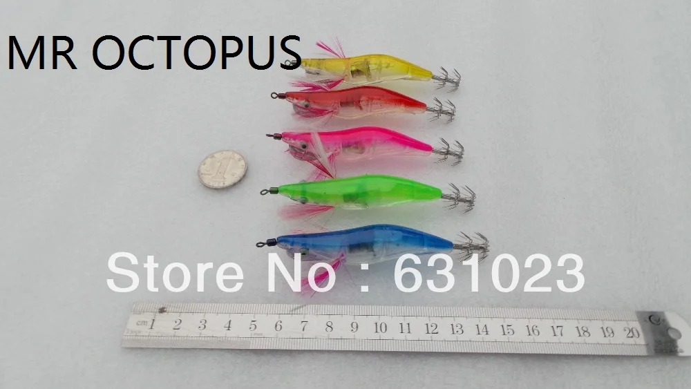 MR OCTOPUS 15 шт. светодиодные мигающие рыболовные приманки для ловли кальмара