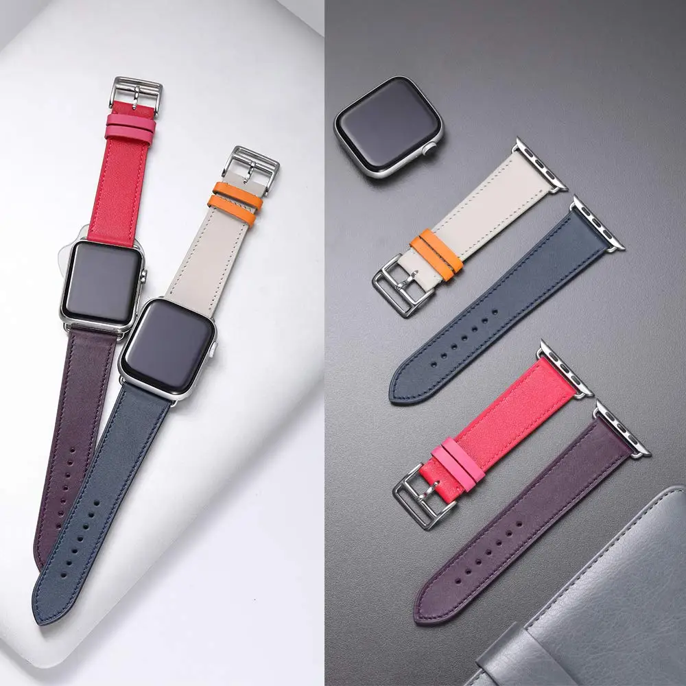 Single tour leather Strap for Apple Watch band 4 5 44/40mm men/women watches accessories Bracele for iwatch Series 3 2 1 42/38mm
Single tour leather Strap for Apple Watch band 4 5 44/40mm men/women watches accessories Bracele for iwatch Series 3 2 1 42/38mm
