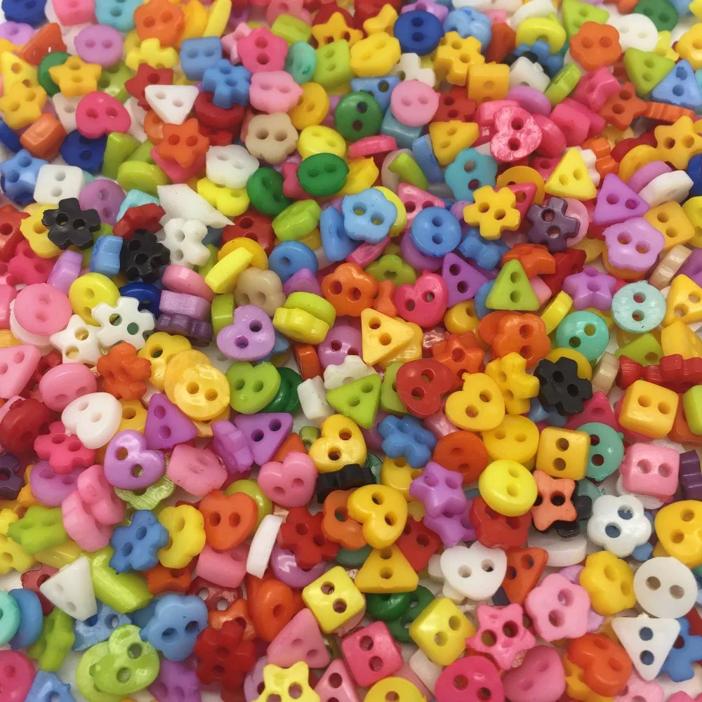 500pcs 6mm Plastic Mini Star/Heart/Flower/Square/Triangle Buttons Sewing 2 Hole Tiny Doll Clothing Button For Scrapbooking
500pcs 6mm Plastic Mini Star/Heart/Flower/Square/Triangle Buttons Sewing 2 Hole Tiny Doll Clothing Button For Scrapbooking