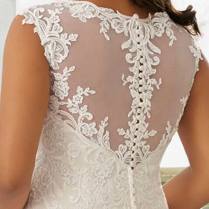 White Lace Appliques Tulle Plus Size V-Neck Mermaid Wedding Dress Bride Gown robe de mariage JYS1308
White Lace Appliques Tulle Plus Size V-Neck Mermaid Wedding Dress Bride Gown robe de mariage JYS1308