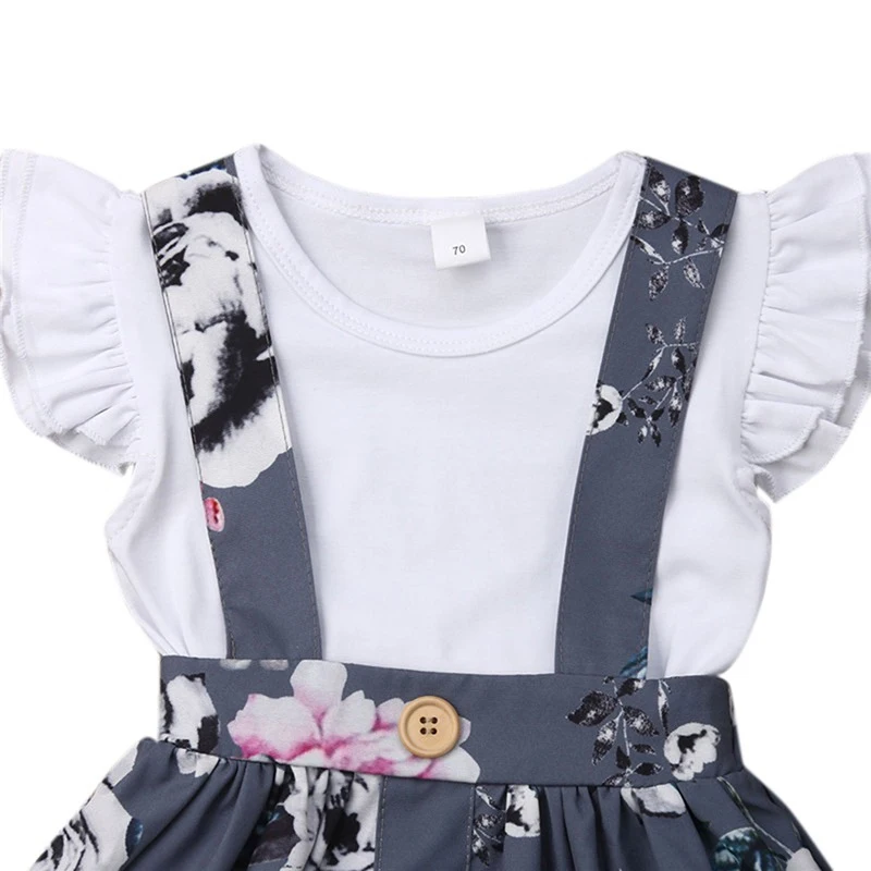Summer Baby Girl Flare Sleeve Floral Pattern Romper Strap Mini Skirts Cotton Casual Outfits Set 1
Summer Baby Girl Flare Sleeve Floral Pattern Romper Strap Mini Skirts Cotton Casual Outfits Set 1
