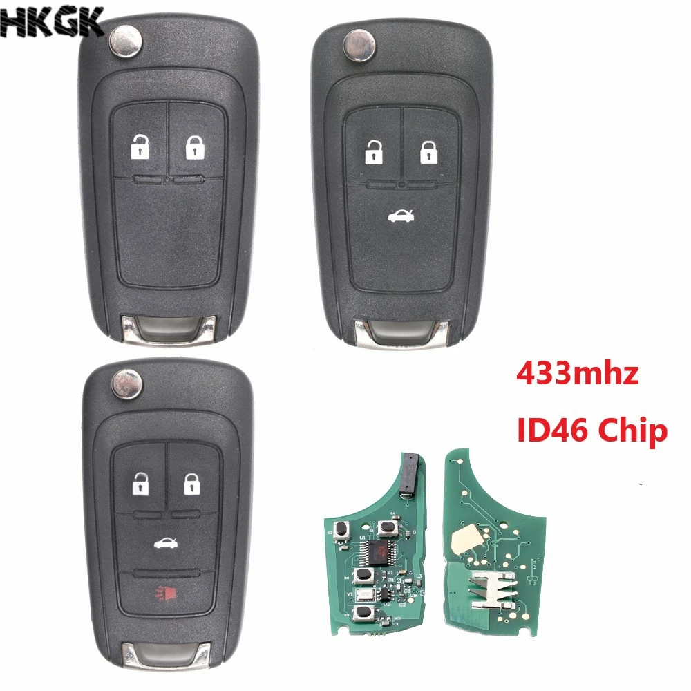 2/3/4 Buttons 433Mhz Folding Remote Car key For Chevrolet Aveo Malibu Cruze Impala Remote Control Car Key ID46 chip
2/3/4 Buttons 433Mhz Folding Remote Car key For Chevrolet Aveo Malibu Cruze Impala Remote Control Car Key ID46 chip