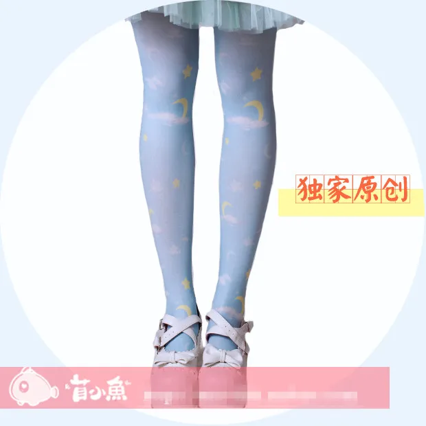 Princess sweet lolita pantyhose Fish baby original Lovely star and moon print pantyhose velvet LKW14
Princess sweet lolita pantyhose Fish baby original Lovely star and moon print pantyhose velvet LKW14