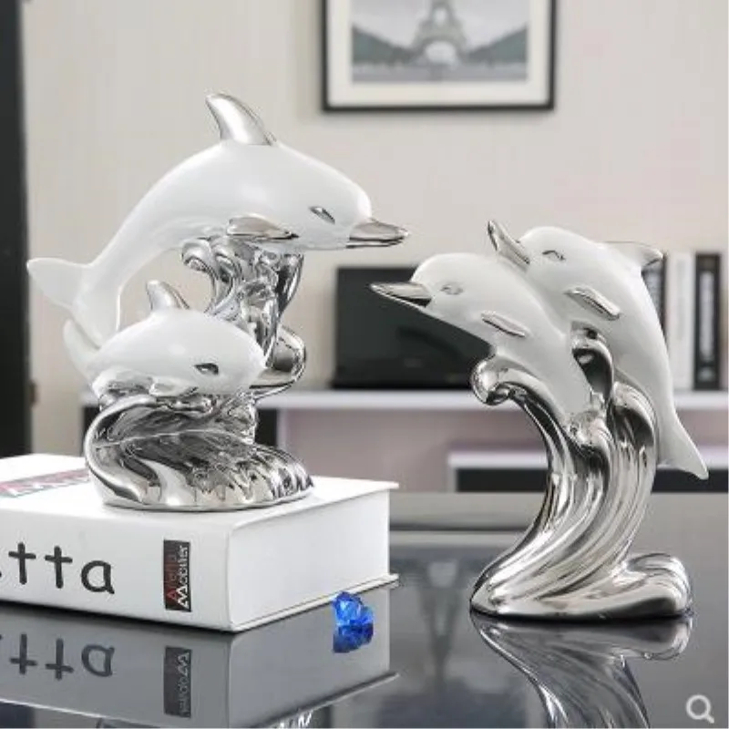 2018 Modern European ornaments, ceramic dolphin crafts ornaments, desktop decorative artwork
2018 Modern European ornaments, ceramic dolphin crafts ornaments, desktop decorative artwork