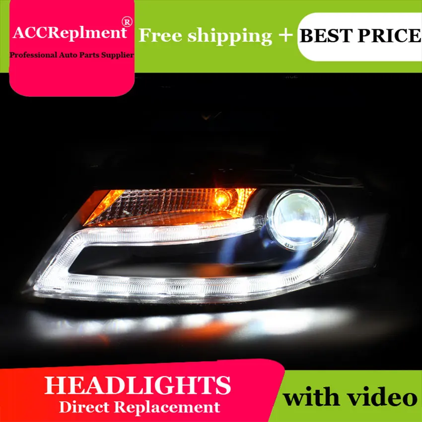 car styling For Audi A4L headlights U angel eyes 2009-2012 For Audi A4L LED light bar Q5 bi xenon lens LED Bulb projector
car styling For Audi A4L headlights U angel eyes 2009-2012 For Audi A4L LED light bar Q5 bi xenon lens LED Bulb projector