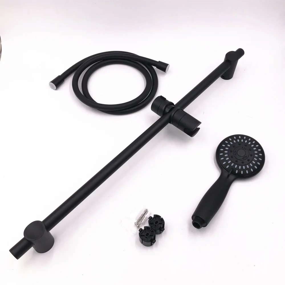 Bathroom Matte Black Shower Sliding Bar Shower Head Holder Handheld Shower & Hose Shower Equipment
Bathroom Matte Black Shower Sliding Bar Shower Head Holder Handheld Shower & Hose Shower Equipment