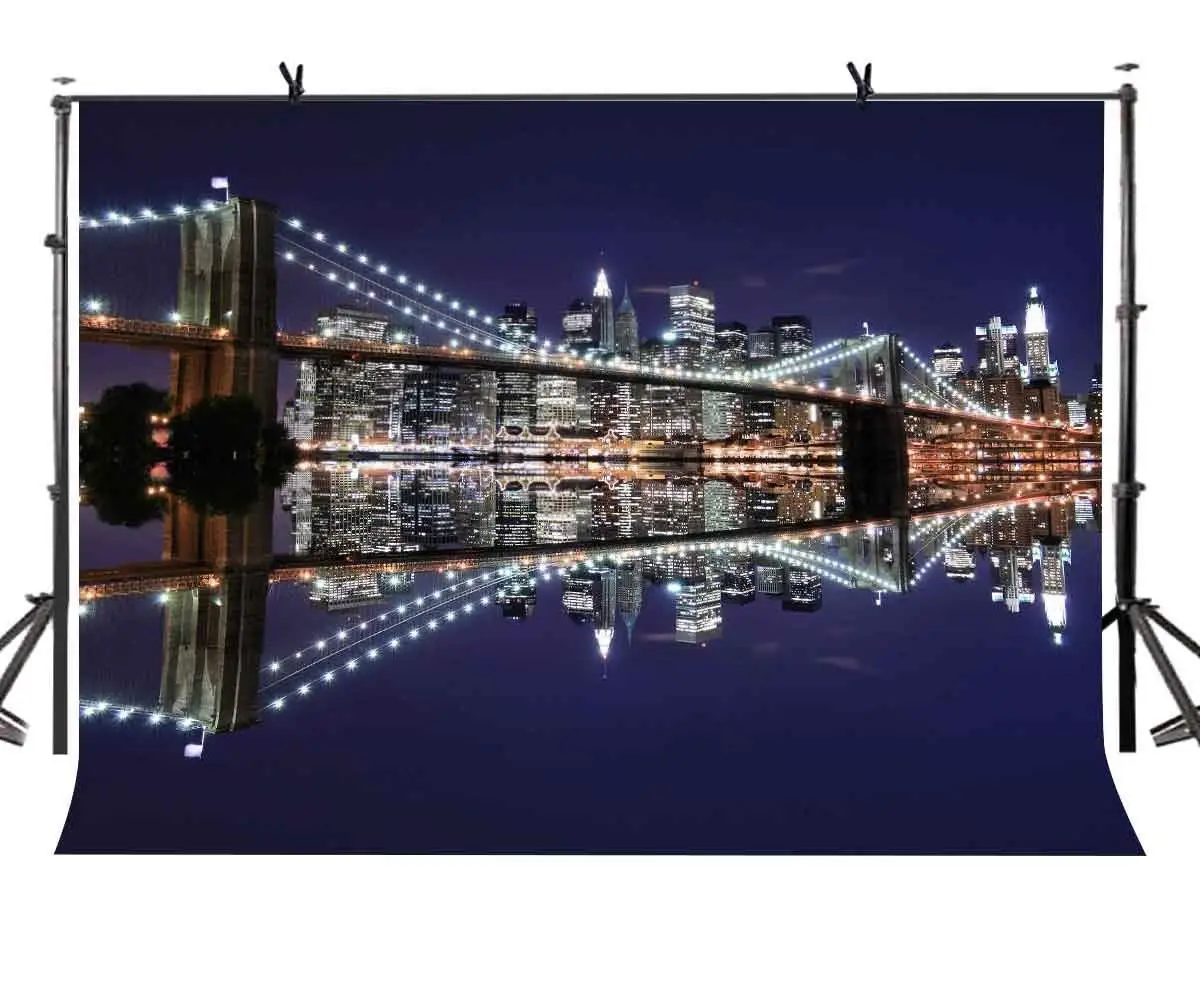 7x5ft Brooklyn Bridge Backdrop Brooklyn Bridge Bright Night Photography Background and Studio Photography Backdrop Props
7x5ft Brooklyn Bridge Backdrop Brooklyn Bridge Bright Night Photography Background and Studio Photography Backdrop Props