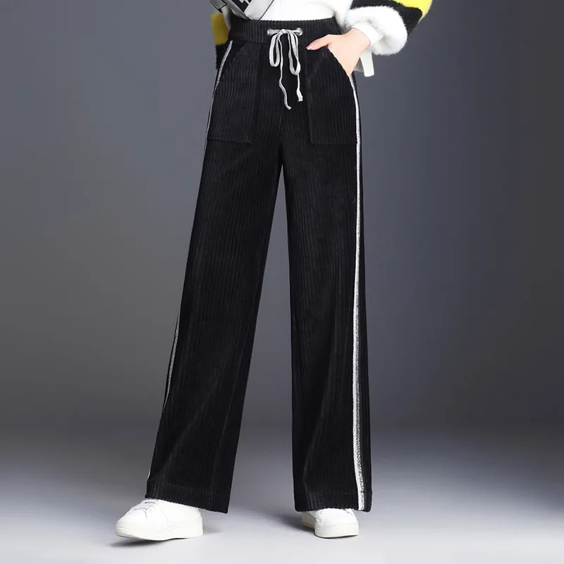 Autumn Winter Pants Women Large Size Loose Corduroy Trousers 2021 New Female Retro Elastic Waist Casual Long Pantalon AA4425
Autumn Winter Pants Women Large Size Loose Corduroy Trousers 2021 New Female Retro Elastic Waist Casual Long Pantalon AA4425