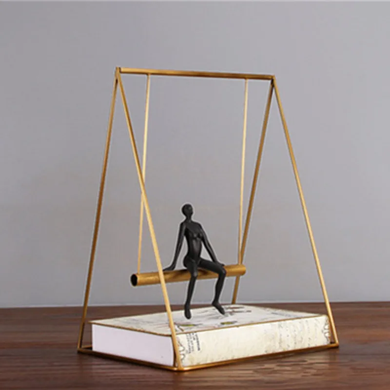 Modern Simple Metal Craftwork Electroplate Black People Swing Geometry Abstraction Decoration Office Desktop Ornaments X1982
Modern Simple Metal Craftwork Electroplate Black People Swing Geometry Abstraction Decoration Office Desktop Ornaments X1982