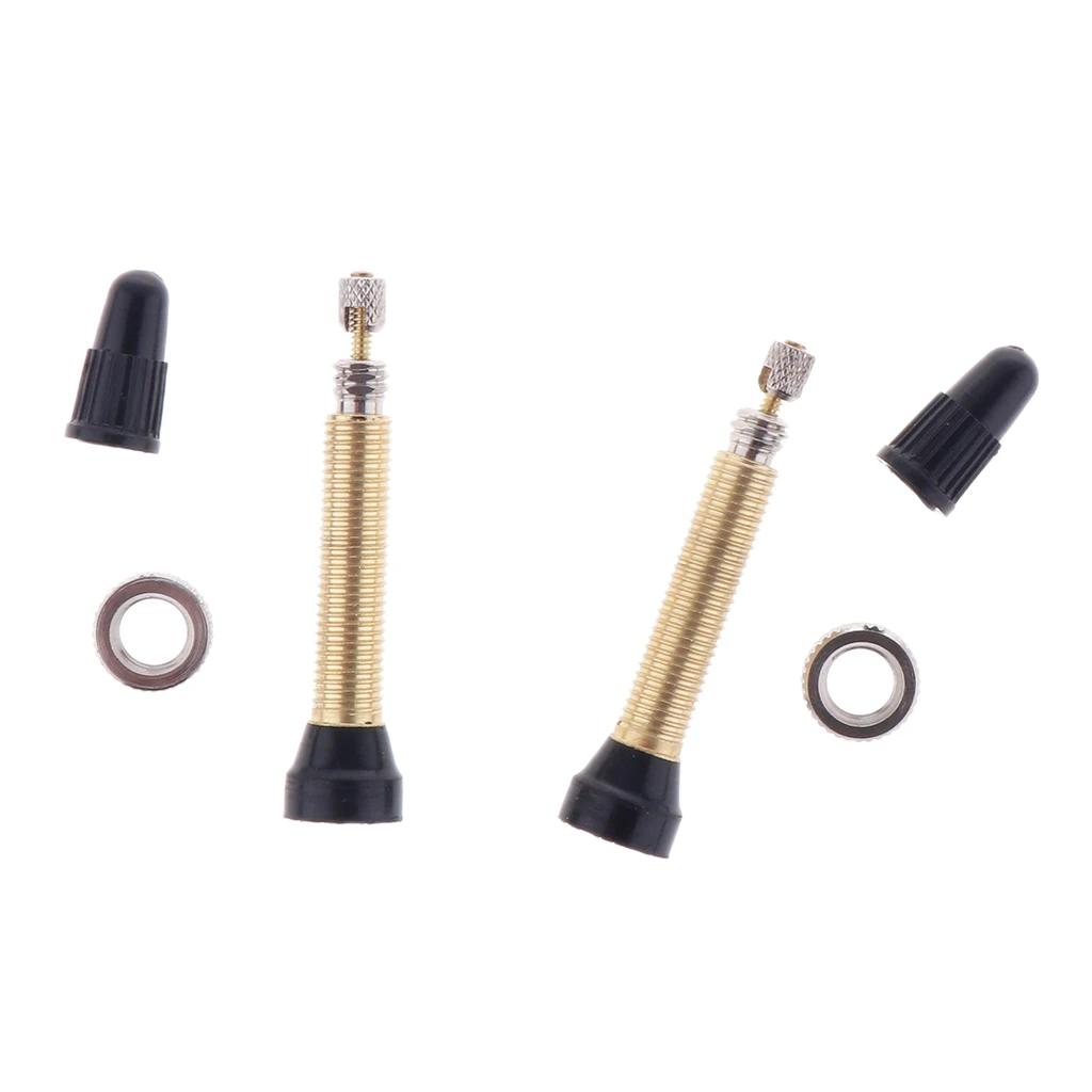 2 Count Professional Bike Copper Tubeless Presta Valve Stem with Caps Dust Cover O-Ring Cycling Bicycle Valve Tools Accessories
2 Count Professional Bike Copper Tubeless Presta Valve Stem with Caps Dust Cover O-Ring Cycling Bicycle Valve Tools Accessories