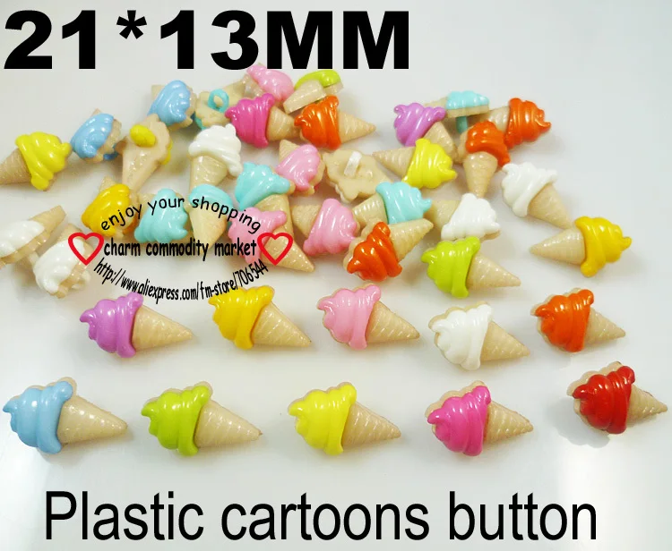 50PCS Ice Cream Shape Colors Dyed Plastic Cartoons Buttons Coat Boots Sewing Clothes Accessories P-054
50PCS Ice Cream Shape Colors Dyed Plastic Cartoons Buttons Coat Boots Sewing Clothes Accessories P-054