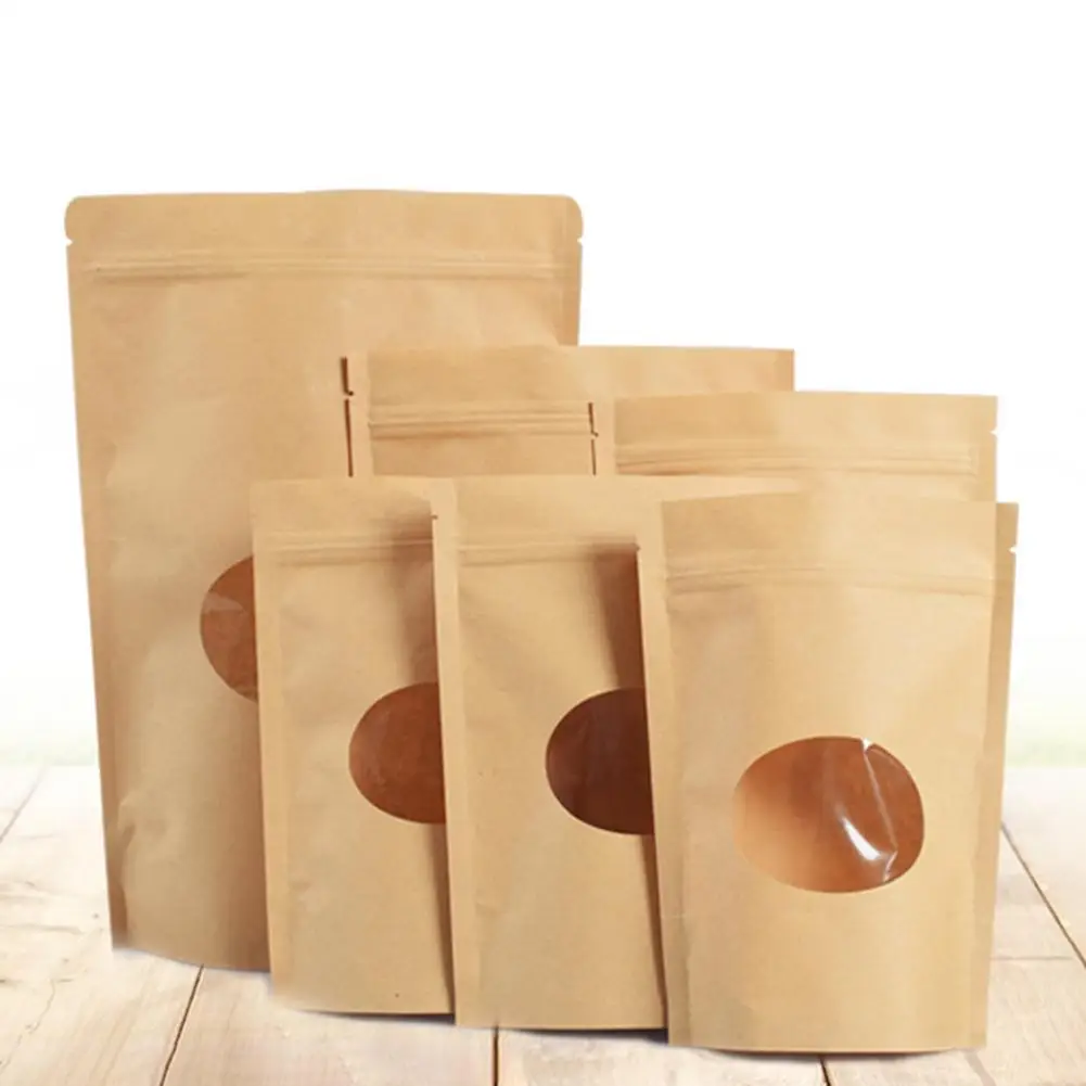 50PCS Self Standing Sealed Oval Window Kraft Paper Bag Zipper Tea Food Packaging Bag
50PCS Self Standing Sealed Oval Window Kraft Paper Bag Zipper Tea Food Packaging Bag