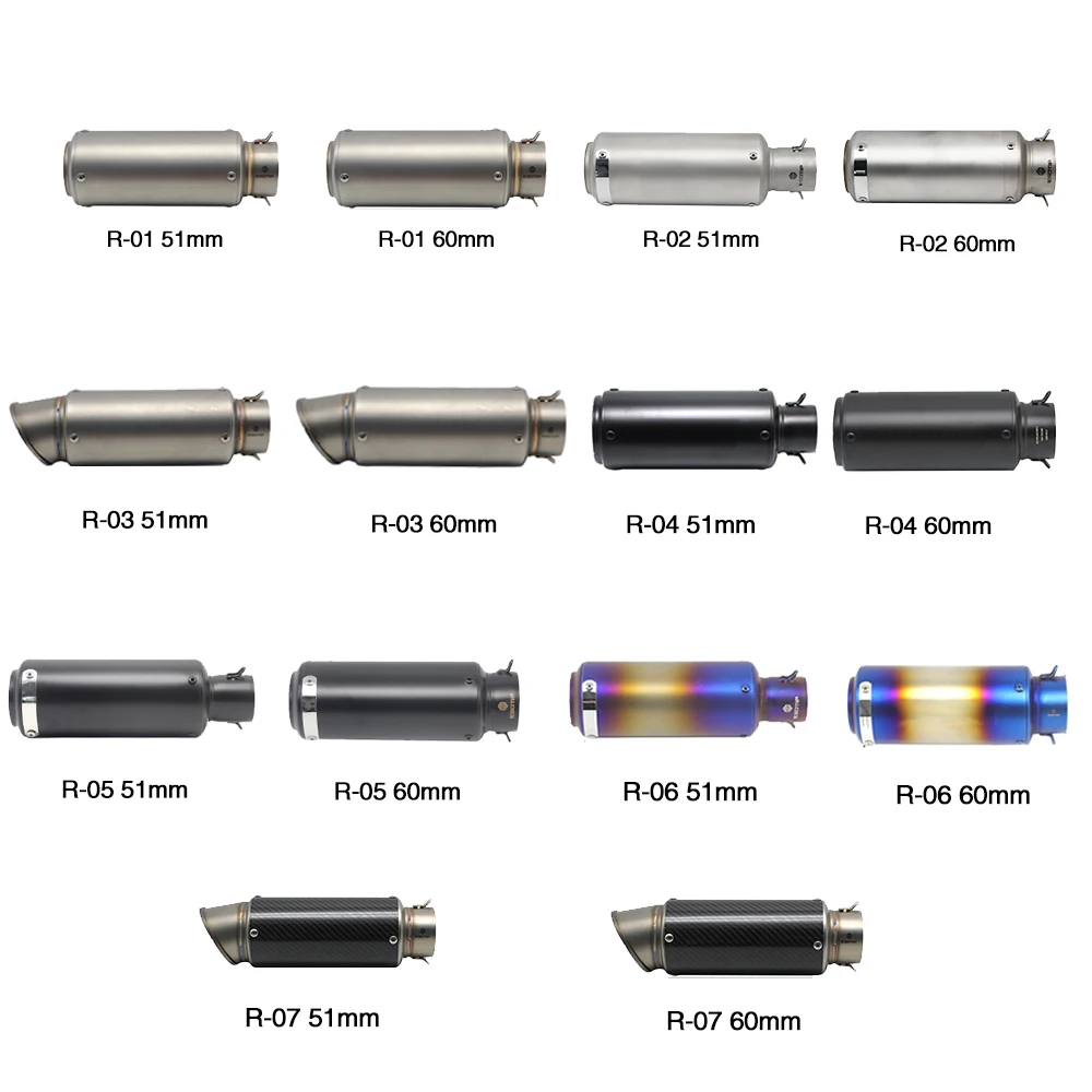 ZSDTRP Motorcycle Exhaust Universal Muffler Motorbike 51/60mm SC Exhaust For Honda Kawasaki Yamaha KTM DUCATI ATV
ZSDTRP Motorcycle Exhaust Universal Muffler Motorbike 51/60mm SC Exhaust For Honda Kawasaki Yamaha KTM DUCATI ATV