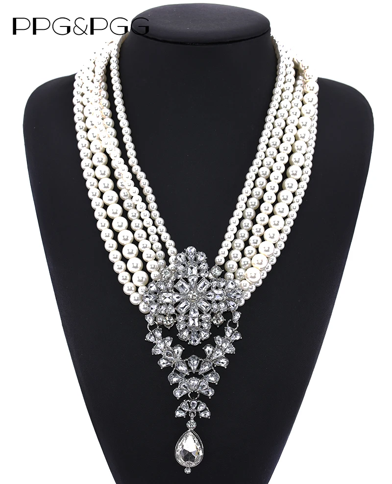 Fashion Multilayer Imitation Pearl Chains Necklace Women Luxury Charm Crystal Pendants Indian Maxi Statement Neckalce Jewelry
Fashion Multilayer Imitation Pearl Chains Necklace Women Luxury Charm Crystal Pendants Indian Maxi Statement Neckalce Jewelry