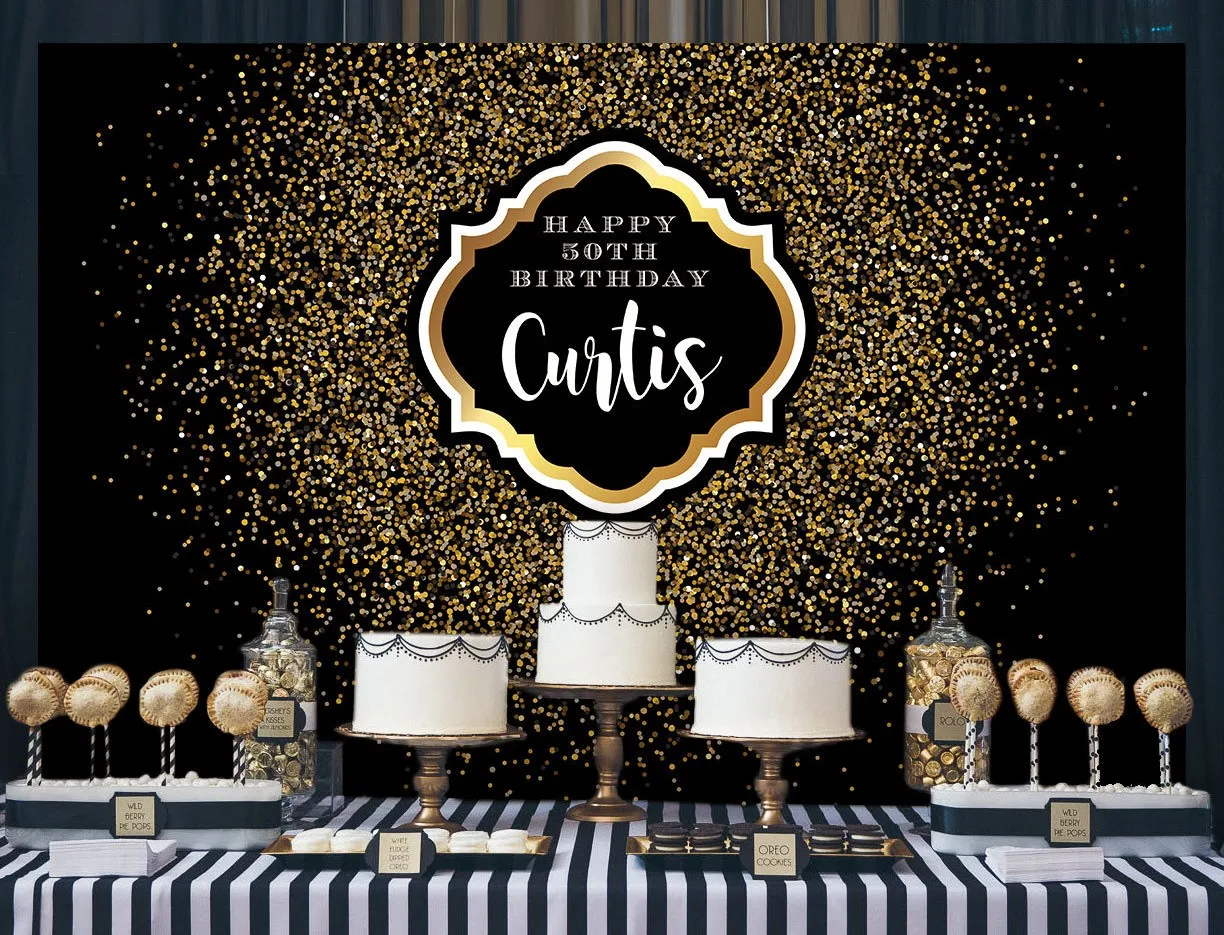 custom Black And Gold sequins birthday photo studio background High quality Computer print party backdrops
custom Black And Gold sequins birthday photo studio background High quality Computer print party backdrops