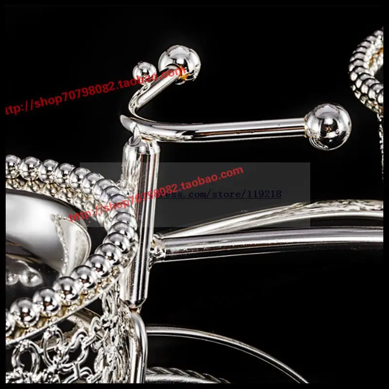 1 PCS Exclusive new creative bicycle three-tier dessert rack silver-plated multi-layer cake plate wedding West Point set | Дом и сад