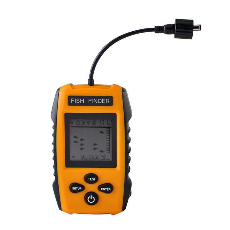 Wired Portable Sonar Fish Finder LCD Display 0.7-100M Transducer Sensor With Fish Depth Scale Audible Fish alarm
Wired Portable Sonar Fish Finder LCD Display 0.7-100M Transducer Sensor With Fish Depth Scale Audible Fish alarm