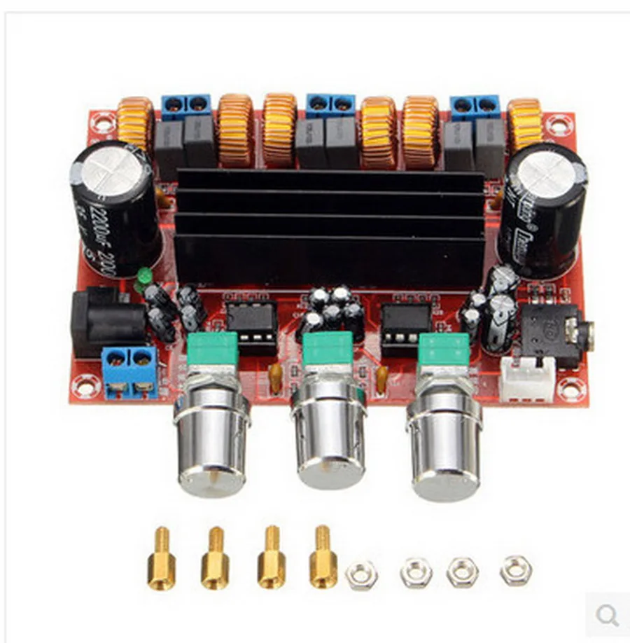 50pcs Manufactor 2.1 channel digital power amplifier board 12V-24V wide voltage 2*50W+100W TPA3116D2
50pcs Manufactor 2.1 channel digital power amplifier board 12V-24V wide voltage 2*50W+100W TPA3116D2