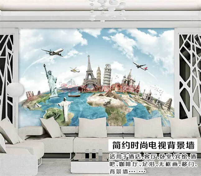 Environmental nostalgic classic fashionable contracted euramerican architectural TV setting wall decoration murais 3d | Обустройство