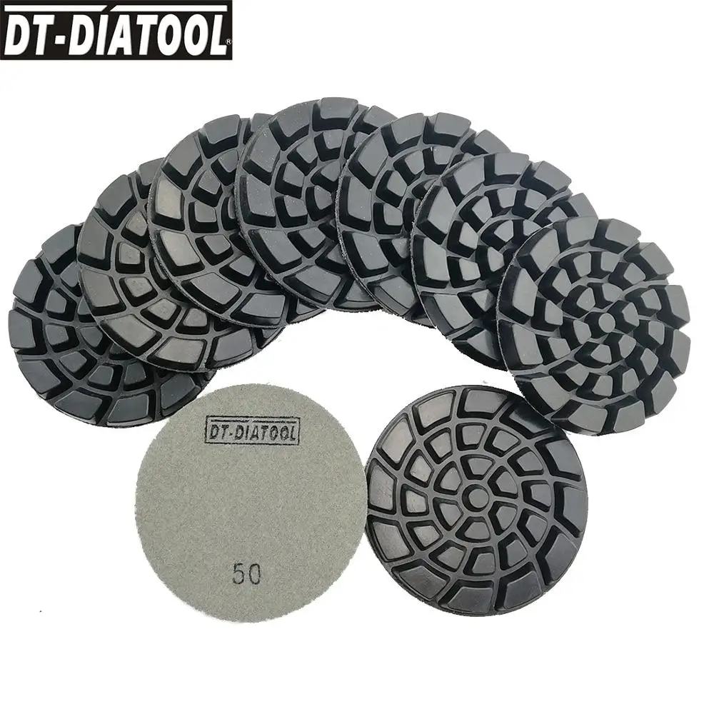 DT-DIATOOL 9pcs/set Diamond Concrete Polishing Pads Sanding Discs Floor Renew Pads For Concrete Cement Terrazzo Dia 4inch/100mm
DT-DIATOOL 9pcs/set Diamond Concrete Polishing Pads Sanding Discs Floor Renew Pads For Concrete Cement Terrazzo Dia 4inch/100mm