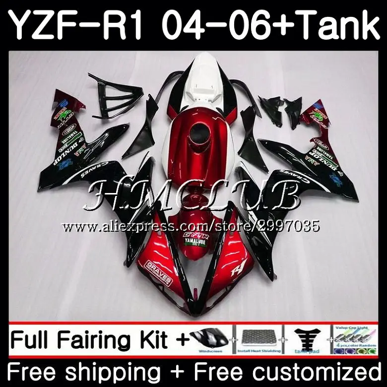 Body For YAMAHA Dark red blk YZF R 1 YZF-1000 YZF 1000 YZF R1 2004 2005 2006 15HC12 YZF1000 YZF-R1 04 06 YZFR1 04 05 06 Fairing
Body For YAMAHA Dark red blk YZF R 1 YZF-1000 YZF 1000 YZF R1 2004 2005 2006 15HC12 YZF1000 YZF-R1 04 06 YZFR1 04 05 06 Fairing