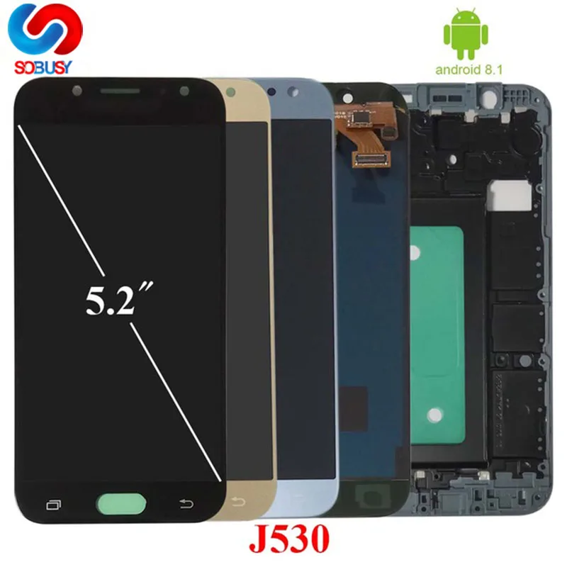 Регулируемый ЖК дисплей J530 2017 для Samsung Galaxy J5 дигитайзер сенсорного экрана Pro J530F