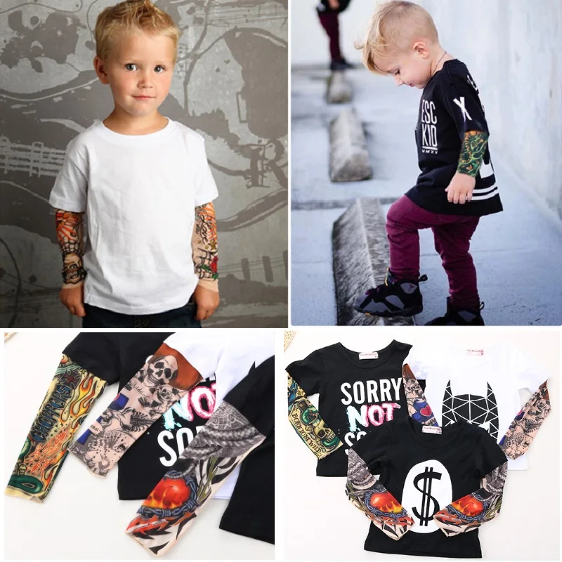Streetwear Hip-hop Fake Tattoo Sleeve Baby Boy T-Shirts Fashion Girls Clothes Novelty Children Clothing Shirts Tops 100% Cotton
Streetwear Hip-hop Fake Tattoo Sleeve Baby Boy T-Shirts Fashion Girls Clothes Novelty Children Clothing Shirts Tops 100% Cotton