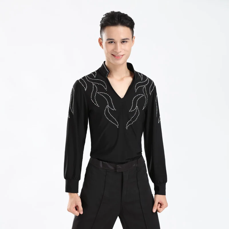 Men Latin Dance Tops Adult Ballroom Dance Practice Shirt Latin Dance Competition Clothes Modern Dance Performance Wear DQL752
Men Latin Dance Tops Adult Ballroom Dance Practice Shirt Latin Dance Competition Clothes Modern Dance Performance Wear DQL752