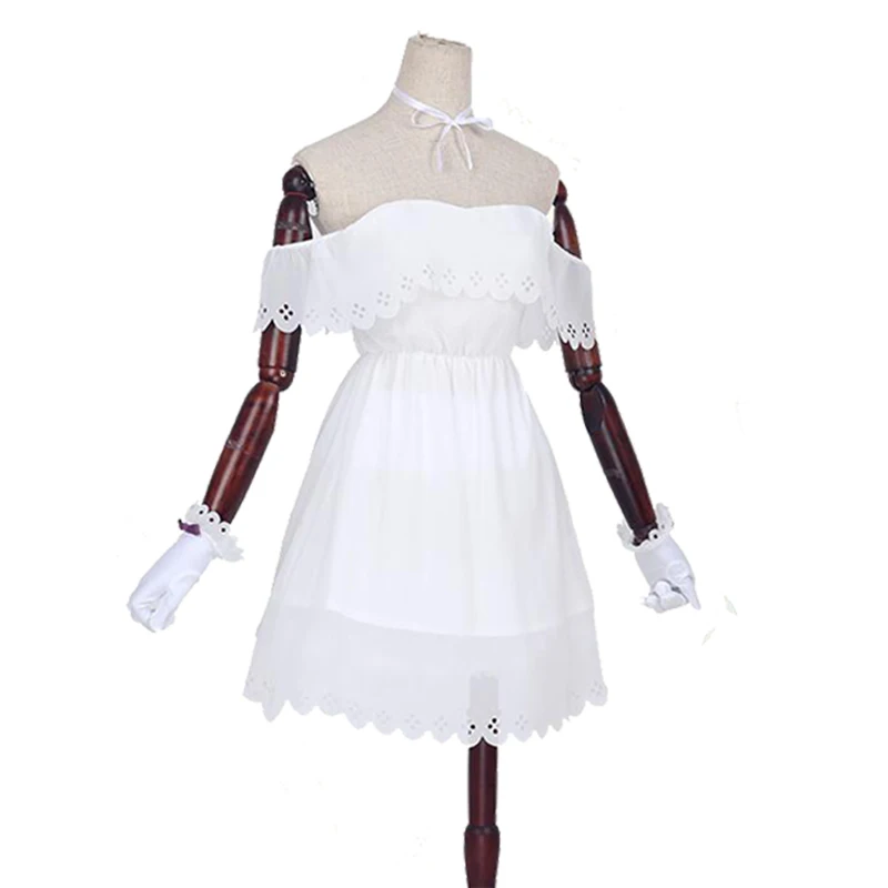 Cosplay Japanese Game Fate/Grand Order FGO Shielder Matthew Kyrielite white Dew shoulder lace Dress Cos Clothes
Cosplay Japanese Game Fate/Grand Order FGO Shielder Matthew Kyrielite white Dew shoulder lace Dress Cos Clothes