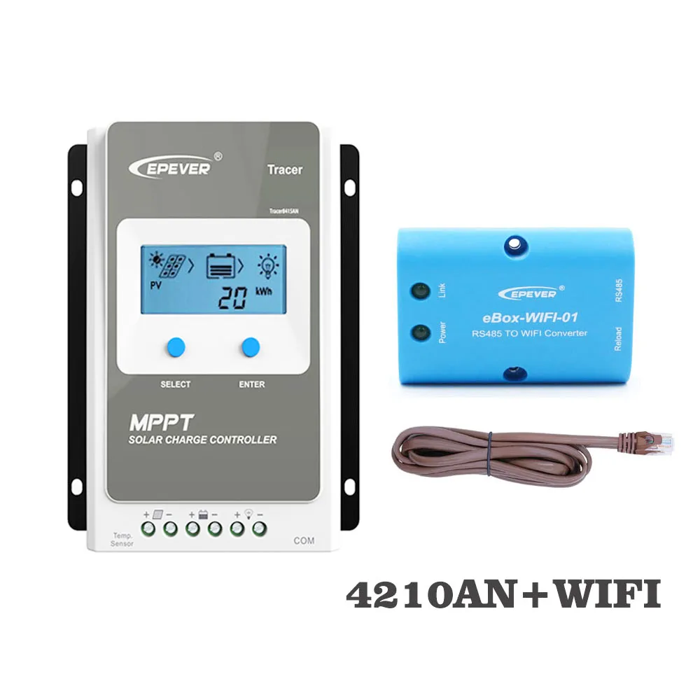 Tracer4210AN 40A MPPT солнечная панель зарядное устройство для аккумулятора 4210AN 4210A с Wi