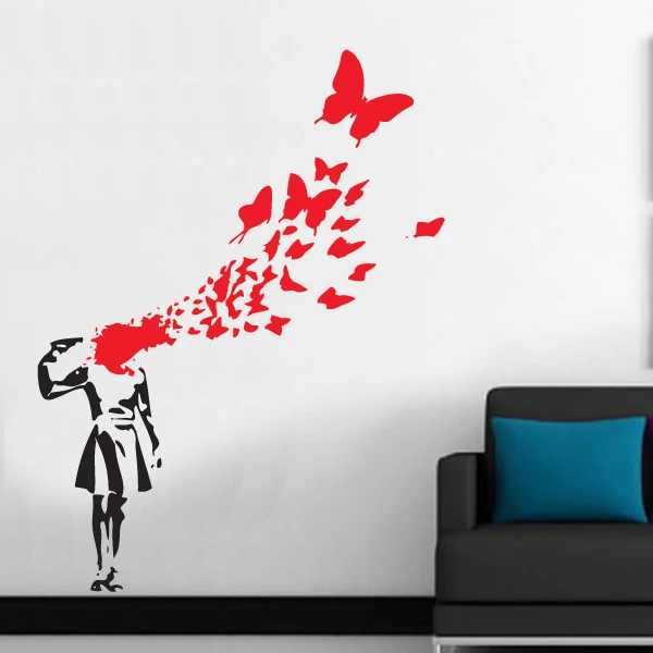 Free mail Banksy Butterfly Suicide Girl Vinyl Wall Sticker Wall Sticker Art Stickers Decals Home Decor
Free mail Banksy Butterfly Suicide Girl Vinyl Wall Sticker Wall Sticker Art Stickers Decals Home Decor