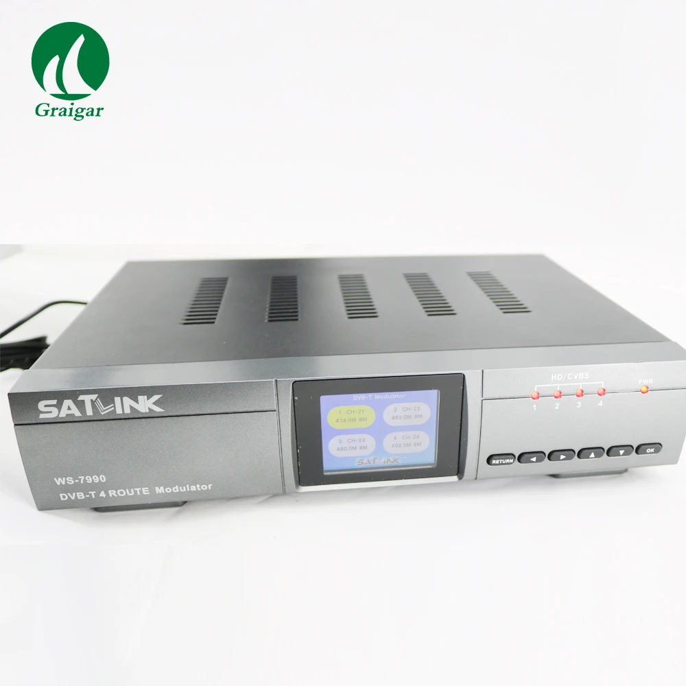 Satlink 4 Route DVB-T modulator AV HDMI Four Router DM Modulator DVB-T AV HD Digital RF Modulator WS-7990
Satlink 4 Route DVB-T modulator AV HDMI Four Router DM Modulator DVB-T AV HD Digital RF Modulator WS-7990