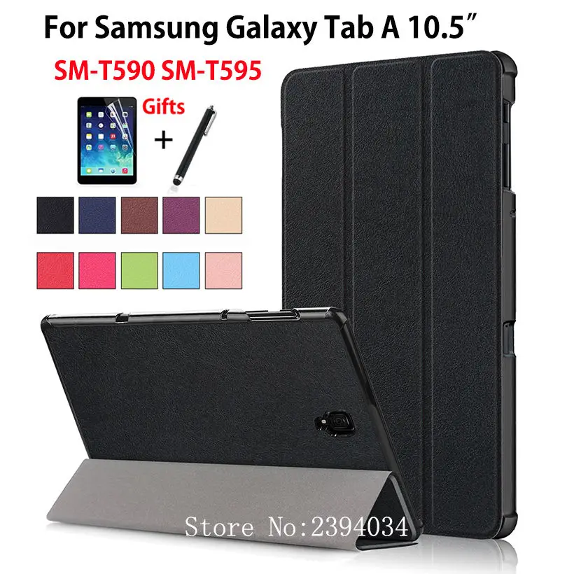 Ультратонкий чехол для Samsung Galaxy Tab A A2 10,5 дюйма 2018 дюйма, T590, T595, T597, искусственная Обложка, чехол-подставка для планшета + пленка + ручка
Ультратонкий чехол для Samsung Galaxy Tab A A2 10,5 дюйма 2018 дюйма, T590, T595, T597, искусственная Обложка, чехол-подставка для планшета + пленка + ручка
