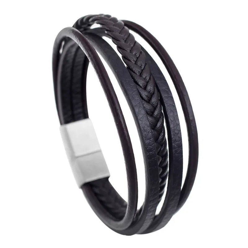 Trendy Jewelry Genuine Leather Bracelet Men Stainless Steel Bracelets Multilayer Braided Rope Chain Jewelry Classic Synoke
Trendy Jewelry Genuine Leather Bracelet Men Stainless Steel Bracelets Multilayer Braided Rope Chain Jewelry Classic Synoke