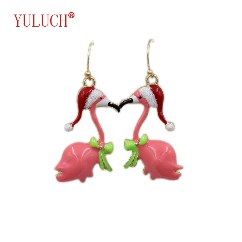 YULUCH New Super Cute Pink Christmas Flamingo Pendant for Sweet Fashion Woman Jewelry Zinc Alloy Earrings Party Gift
YULUCH New Super Cute Pink Christmas Flamingo Pendant for Sweet Fashion Woman Jewelry Zinc Alloy Earrings Party Gift
