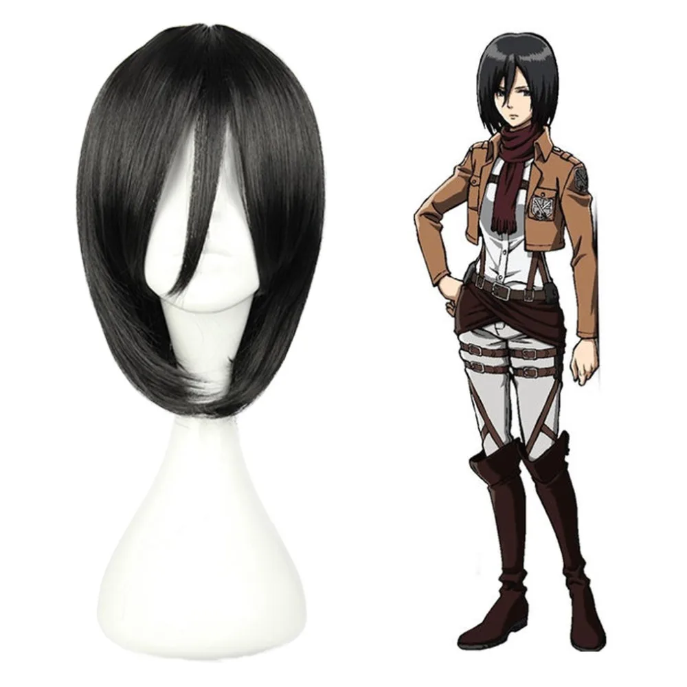 Black Short Bobo Synthetic Hair Attack on Titan Mikasa Ackerman Cosplay Full Wigs For Women's Party Halloween+wig cap
Black Short Bobo Synthetic Hair Attack on Titan Mikasa Ackerman Cosplay Full Wigs For Women's Party Halloween+wig cap