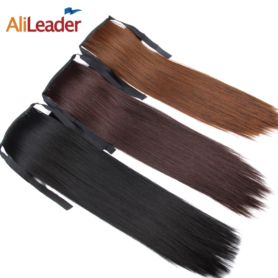 AliLeader продукты накладные волосы хвост на крабе 80г 50см длинный прямой шиньоны для