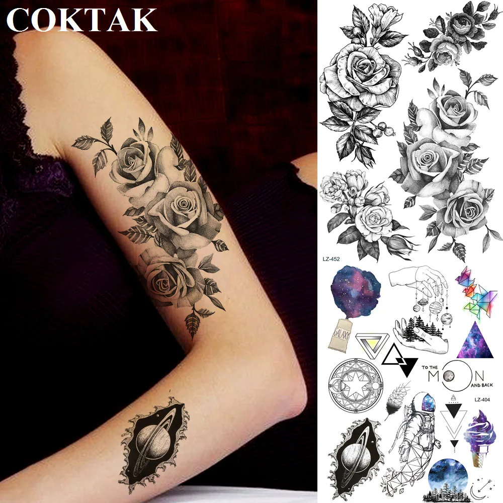 COKTAK 3D Rose Morning Glory Camellia Women Temporary Tattoos Sticker Flower Tattoo Custom Sexy Body Art Fake Tatoos Girls Sexy
COKTAK 3D Rose Morning Glory Camellia Women Temporary Tattoos Sticker Flower Tattoo Custom Sexy Body Art Fake Tatoos Girls Sexy