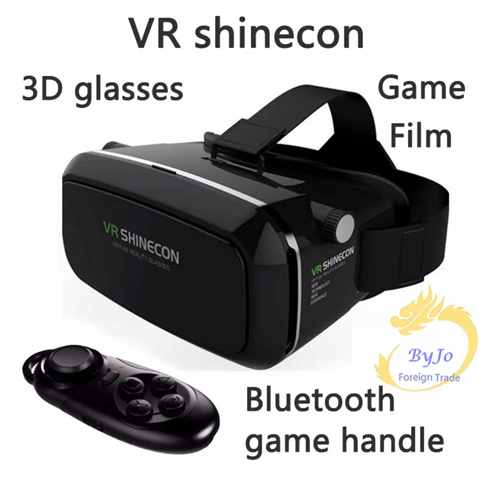 

Для Google Cardboard VR shinecon Pro Version VR 3D очки виртуальной реальности и умный беспроводной Bluetooth геймпад с дистанционным управлением