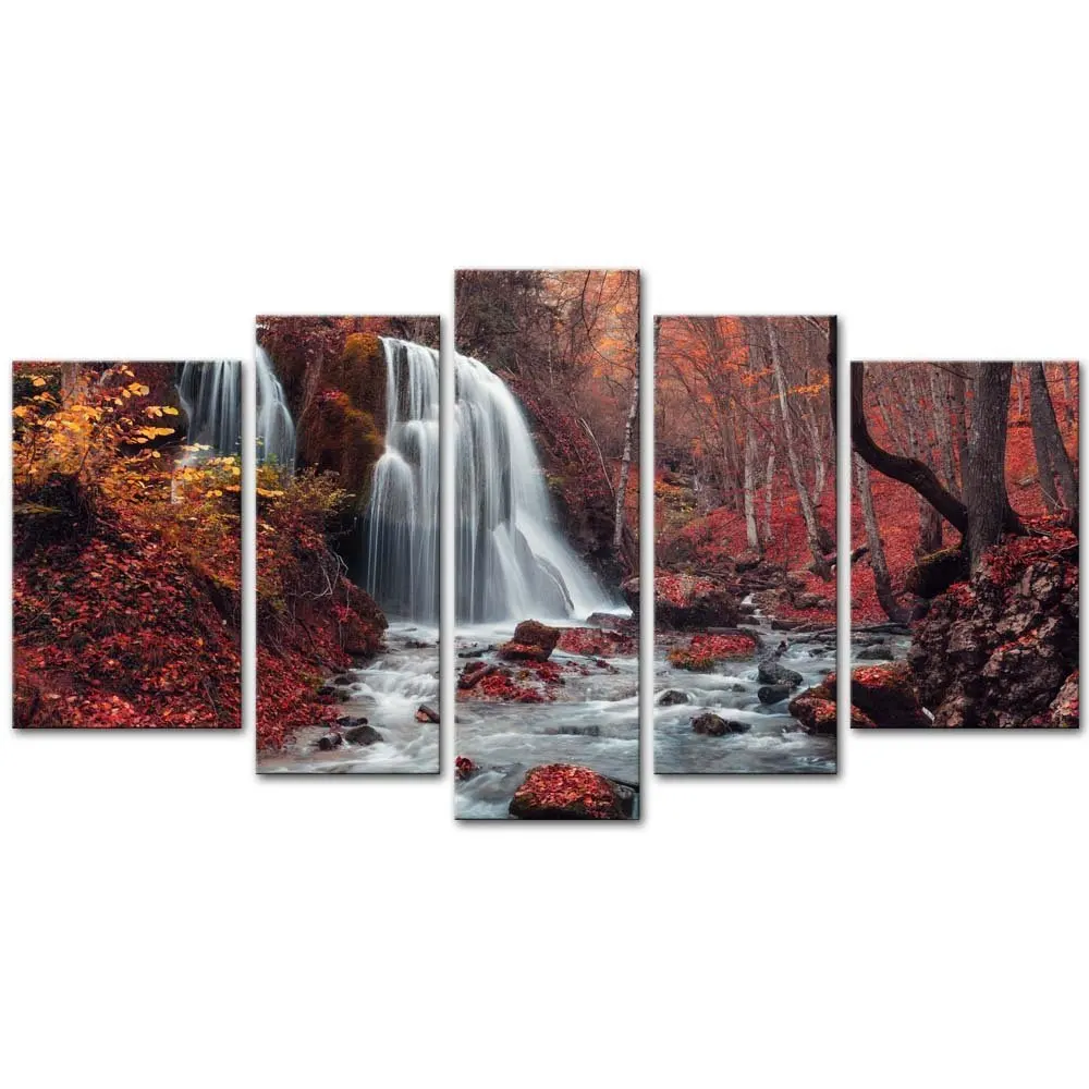 HD print 5 panel fall maple leaf waterfall canvas mural home decoration picture for the living room modular picture
HD print 5 panel fall maple leaf waterfall canvas mural home decoration picture for the living room modular picture