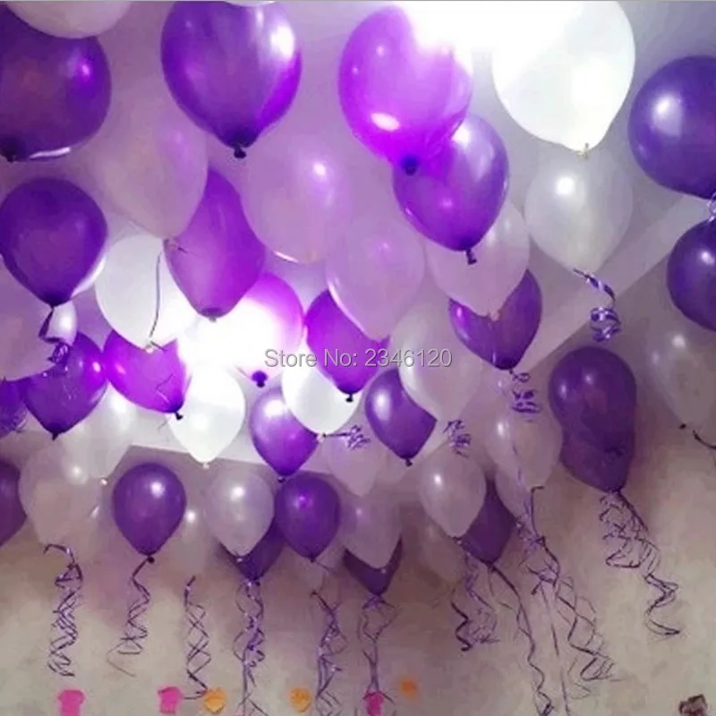 White and Purple pearl balloons 50pcs 12 inch 2.8g helium ballon wedding baby Brithday toy decorations metal ball free shipping
White and Purple pearl balloons 50pcs 12 inch 2.8g helium ballon wedding baby Brithday toy decorations metal ball free shipping